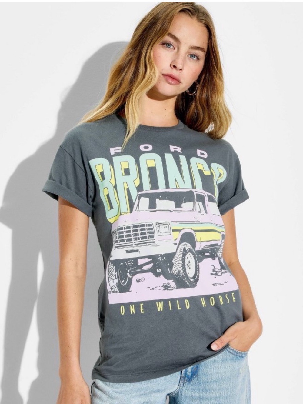 Grayson Threads Pink Ford Bronco Short Sleeve Graphic Tee
